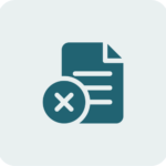 File and cross symbol